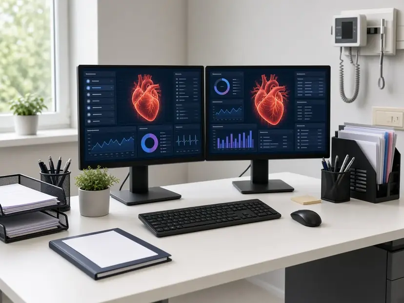 Remote patient monitoring data on clinic screens