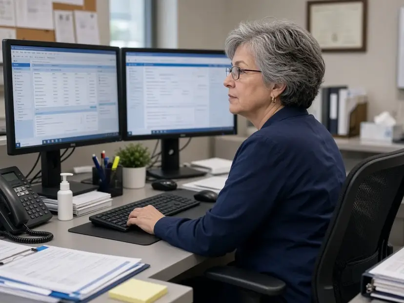 Billing coordinator reviewing MDS assessments and facility claims