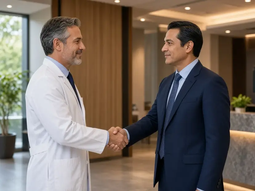 Partnership handshake for a billing engagement