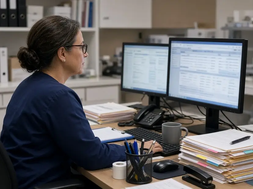 Billing team checking open claims during a switch