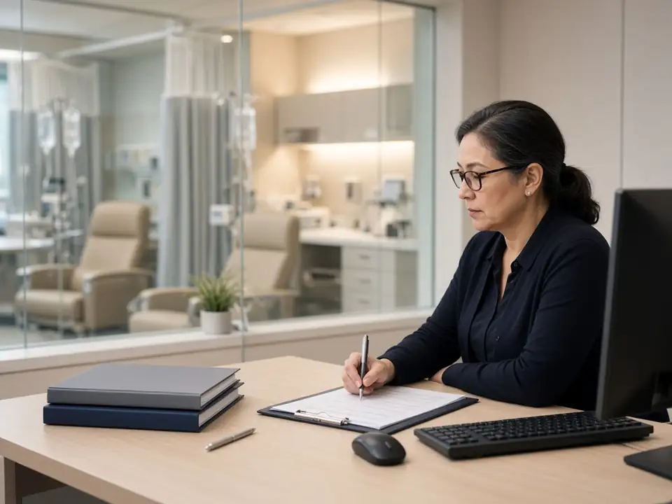 Oncology infusion administration and drug unit coding review