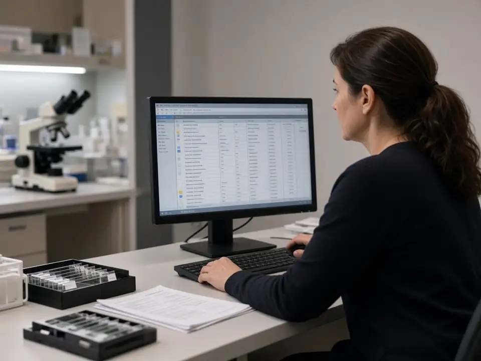 Pathology specimen coding and professional technical split review